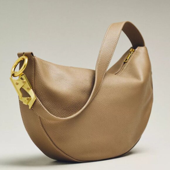 Faux-Leather Rounded Buckle Slouchy Bags: NWT - Picture 8 of 13